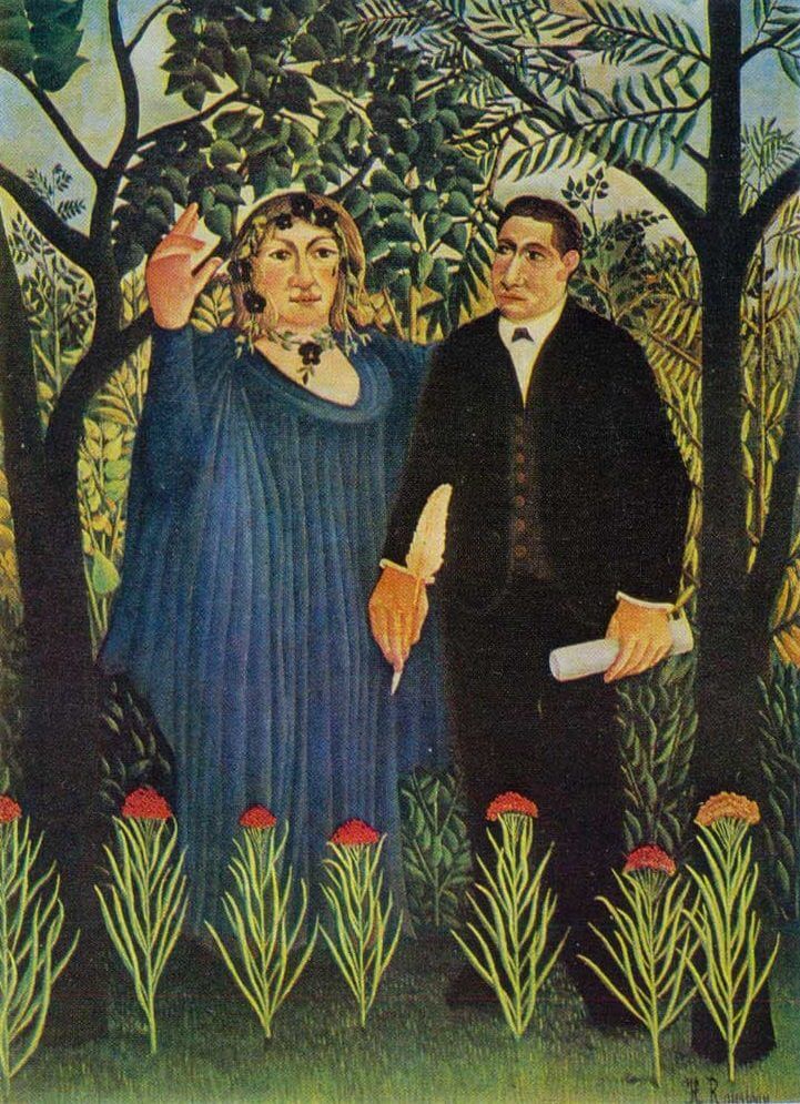 The Muse Inspires the Poet, 1909 by Henri Rousseau