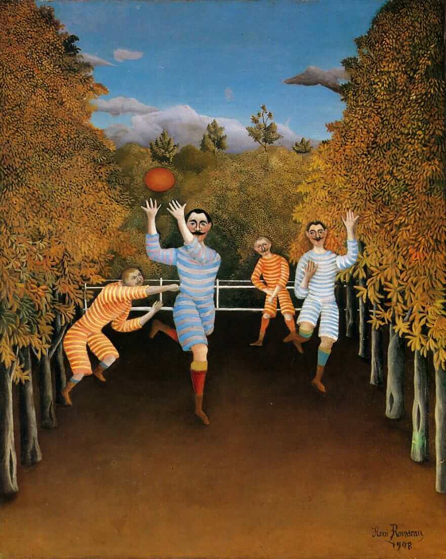 The Football Players, 1908 by Henri Rousseau